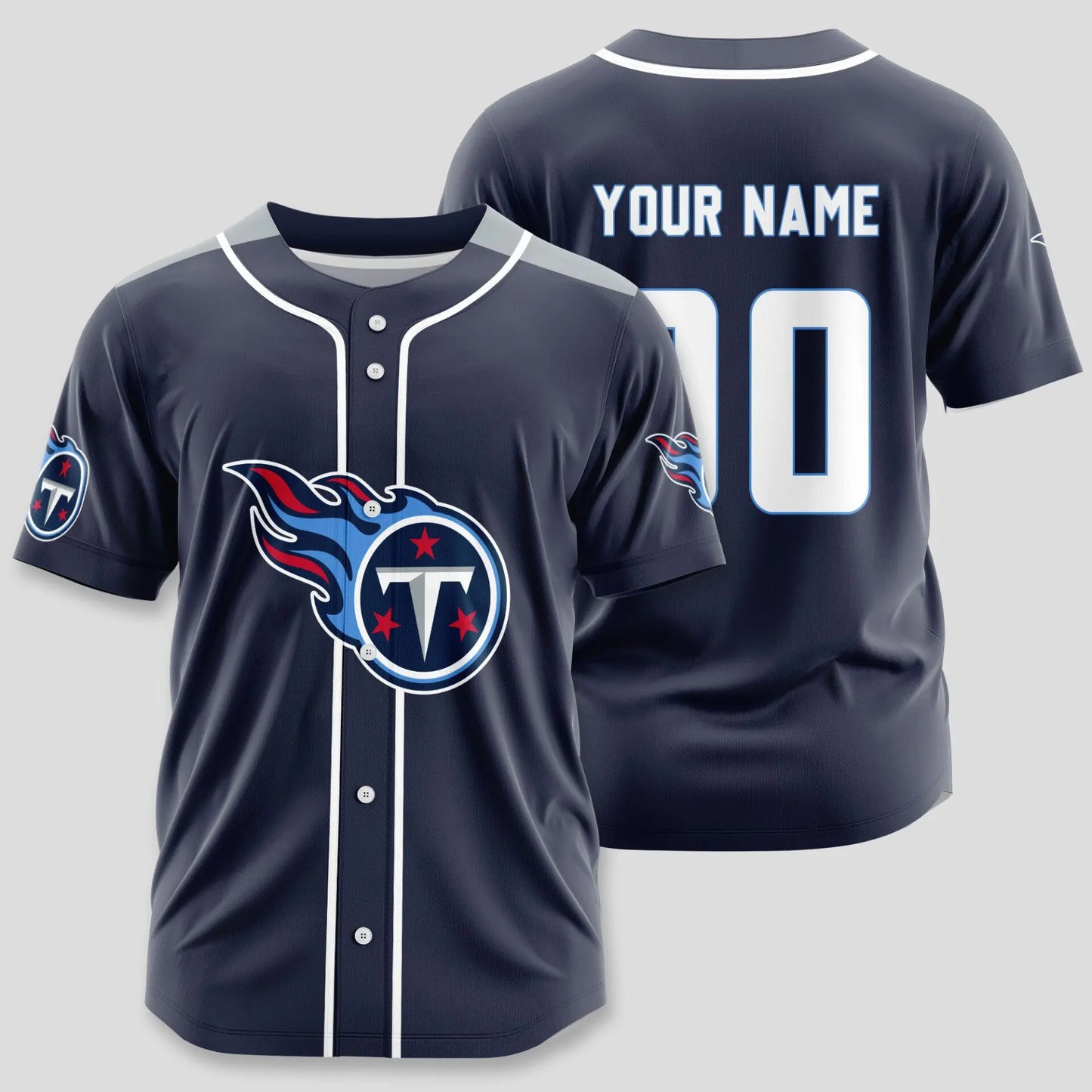 Tennessee Titans | Classic Baseball Jersey – Customize Your Name & Number, Your Style! – HuddleStyle.com - Main