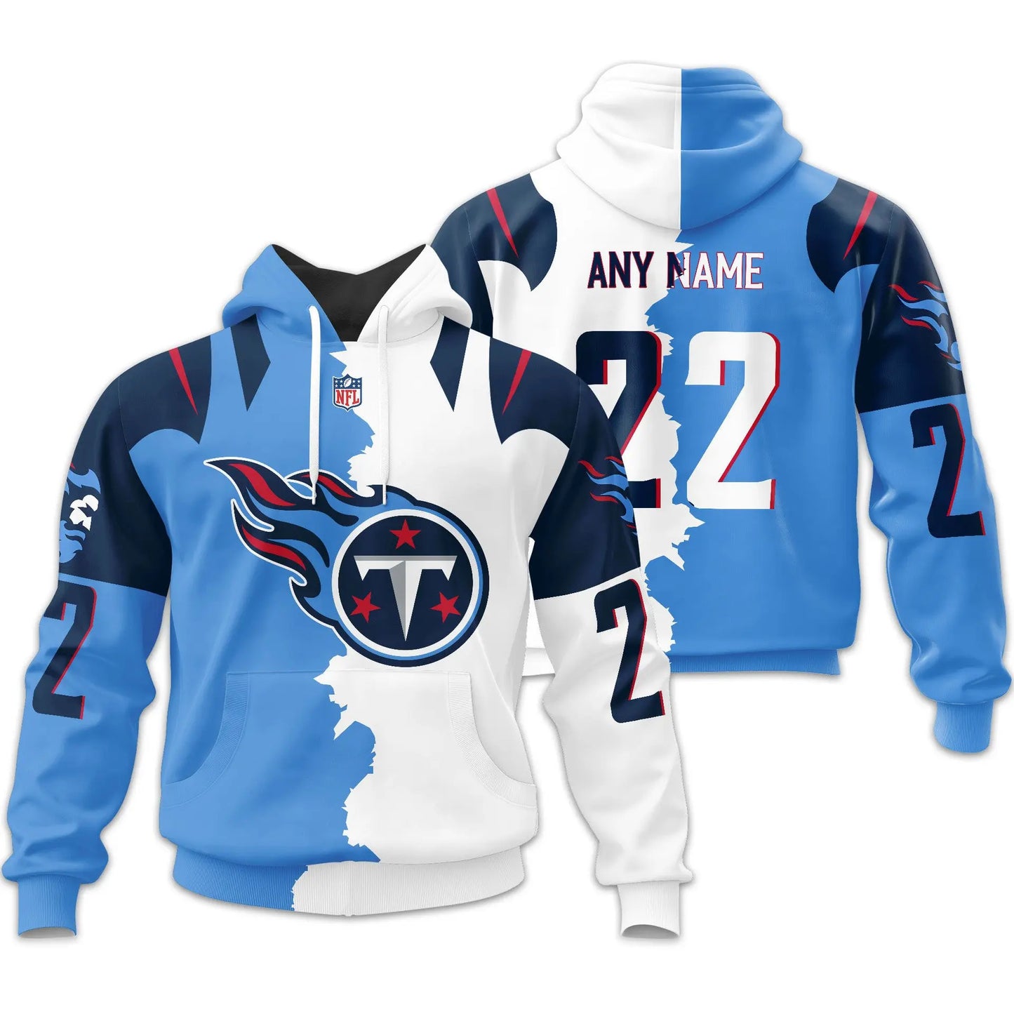 Tennessee Titans | Home Mix Away Hoodie – HuddleStyle.com - Main