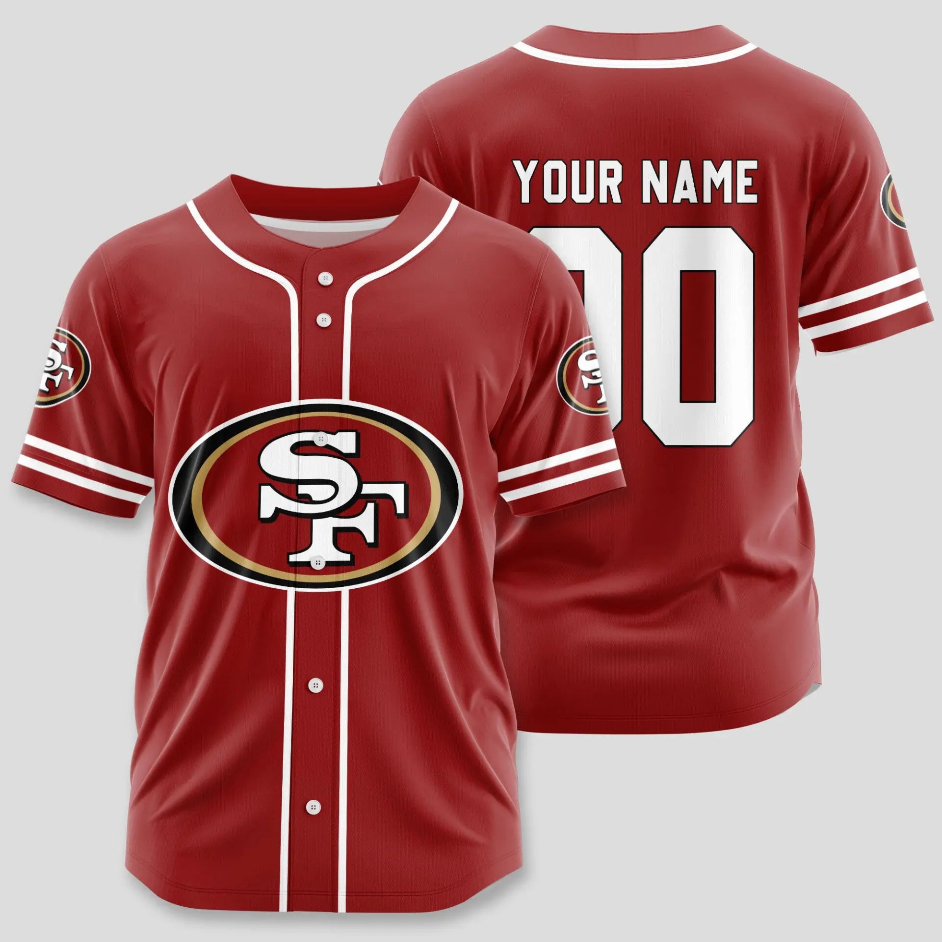 San Francisco 49ers | Classic Baseball Jersey – Customize Your Name & Number, Your Style! – HuddleStyle.com - Image 3
