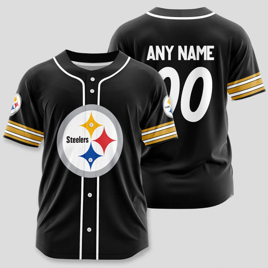 Pittsburgh Steelers | Classic Baseball Jersey – Customize Your Name & Number, Your Style! – HuddleStyle.com - Main