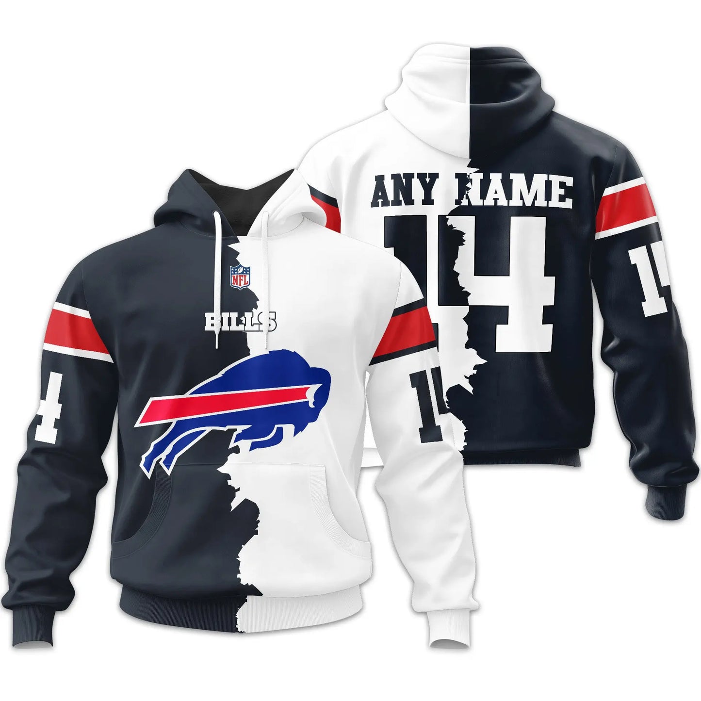 Buffalo Bills | Home Mix Away Hoodie – HuddleStyle.com - Main