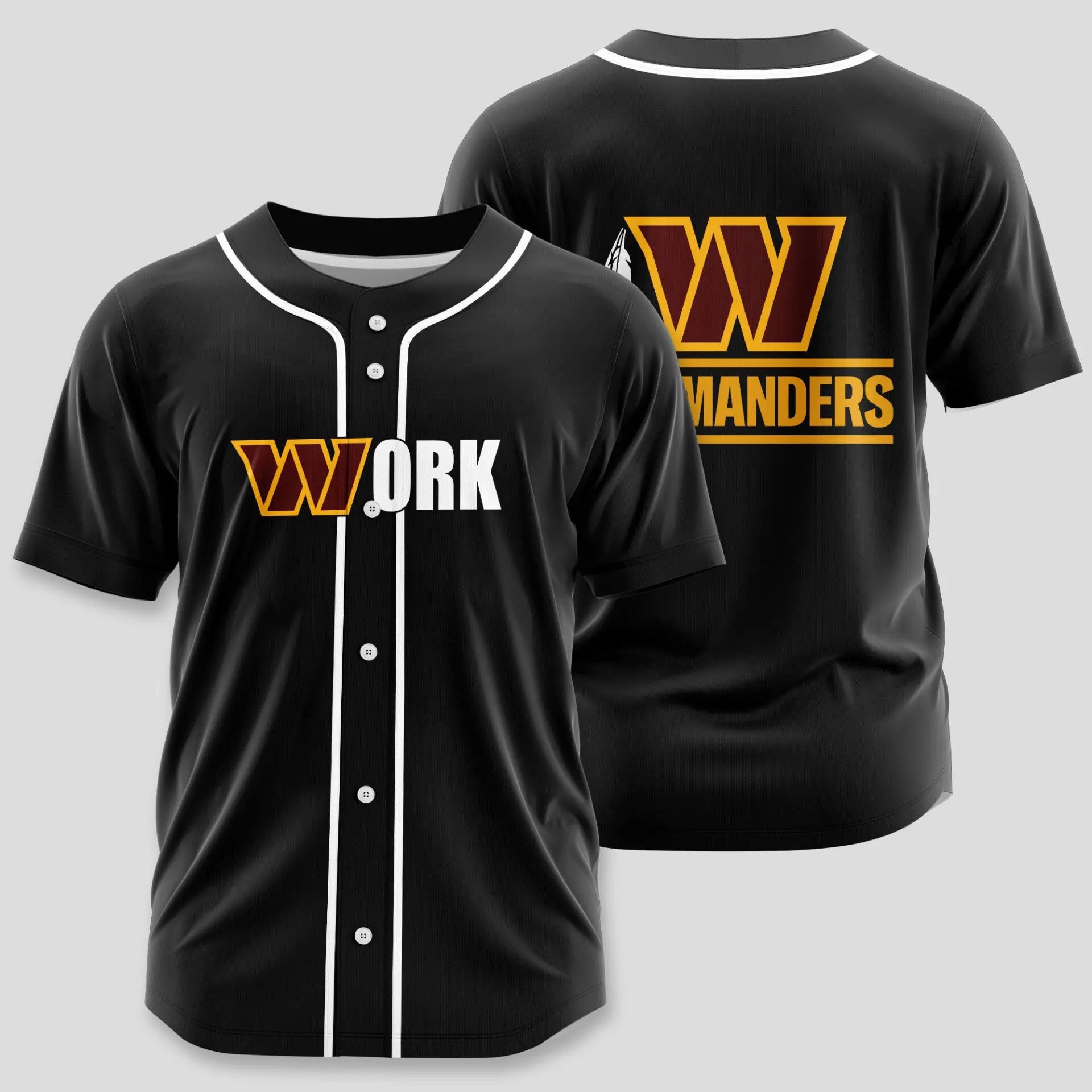 Washington Commanders | Classic Baseball Jersey – Customize Your Name & Number, Your Style! – HuddleStyle.com - Image 6