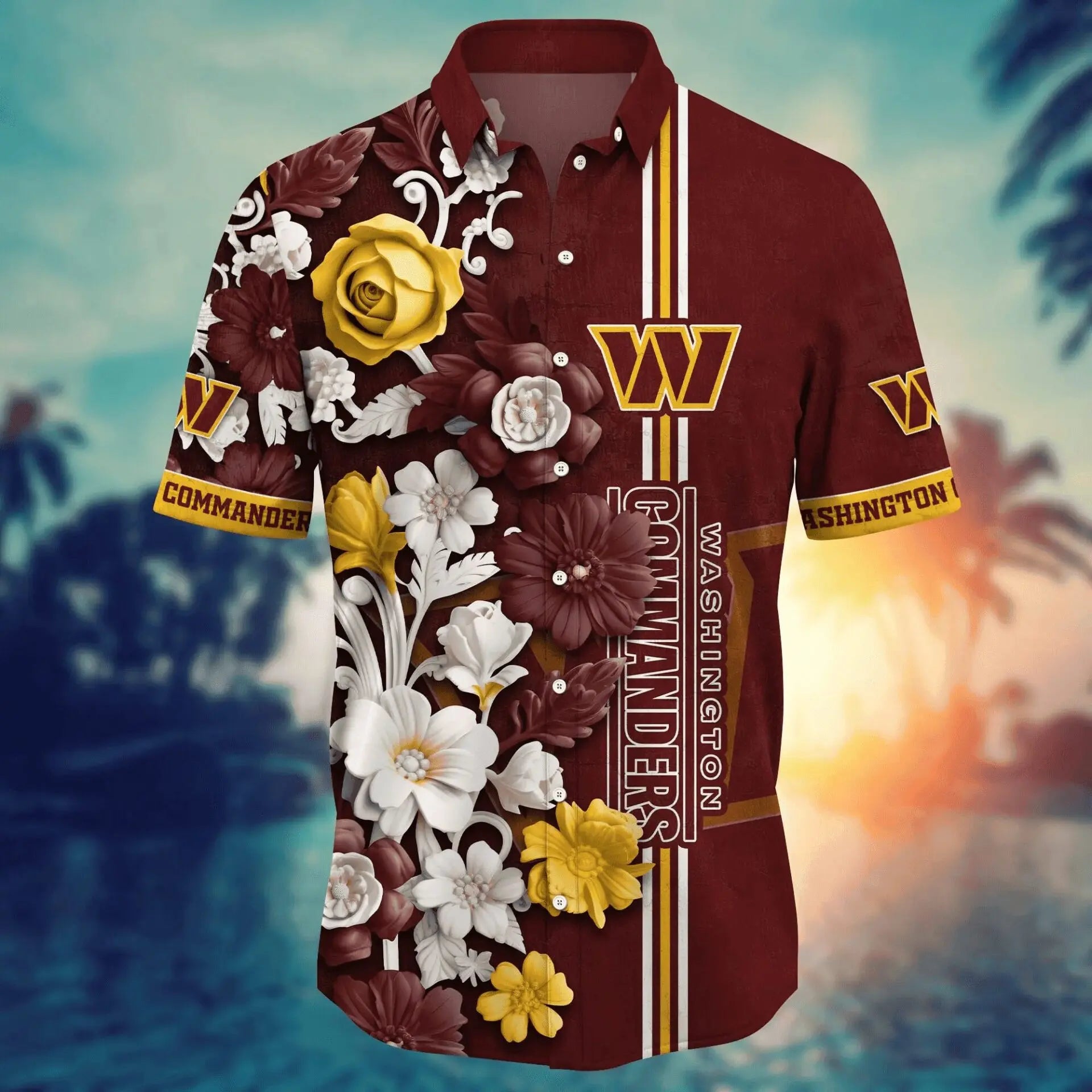Washington Commanders | Hawaii Shirt For Fans, Summer Football Shirt – HuddleStyle.com - Image 3