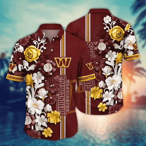Washington Commanders | Hawaii Shirt For Fans, Summer Football Shirt – HuddleStyle.com - Main