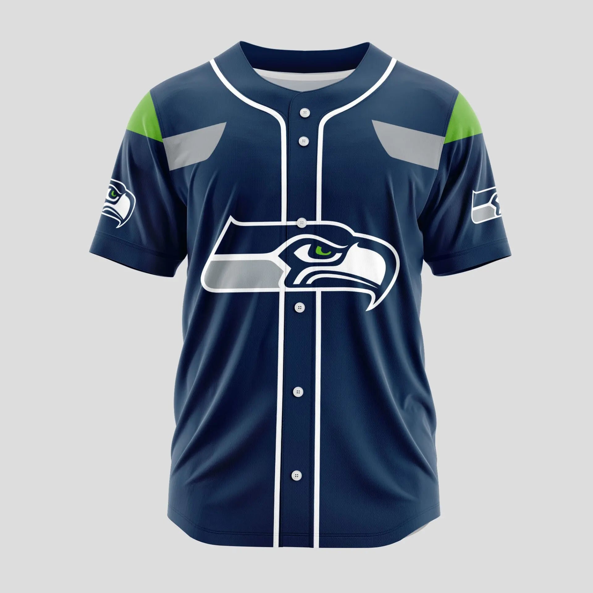 Seattle Seahawks | Classic Baseball Jersey – Customize Your Name & Number, Your Style! – HuddleStyle.com - Image 2
