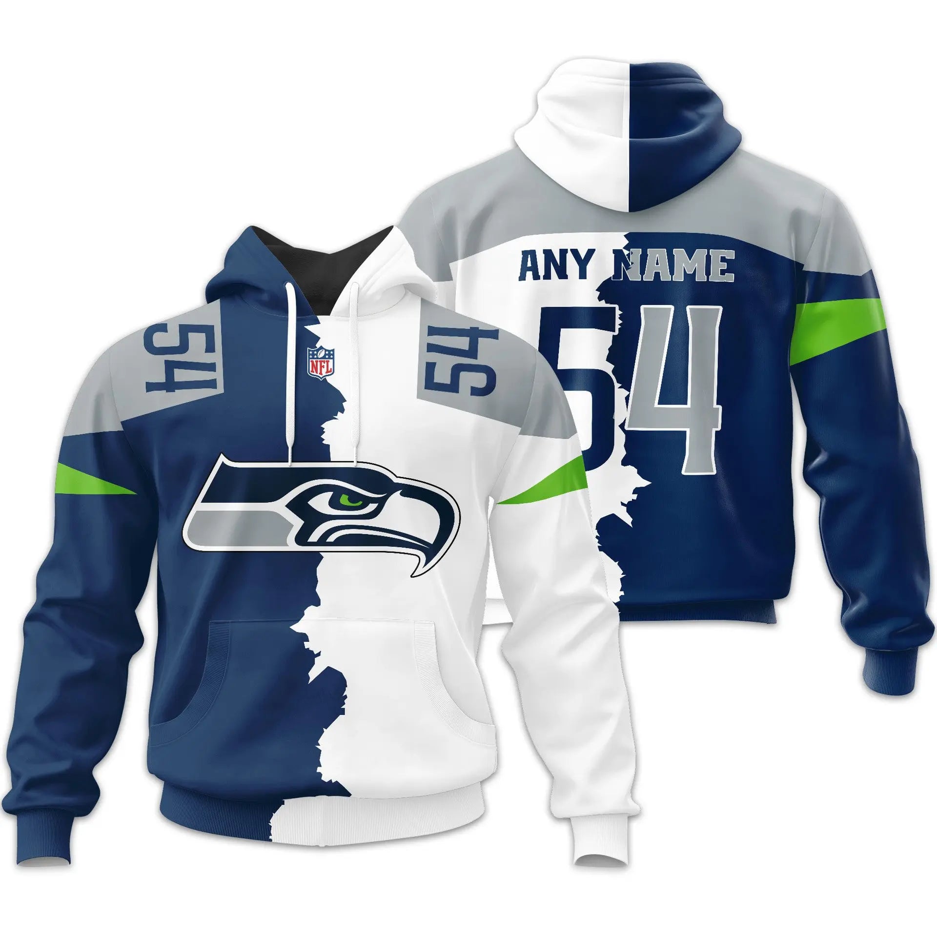 Seattle Seahawks | Home Mix Away Hoodie – HuddleStyle.com - Main