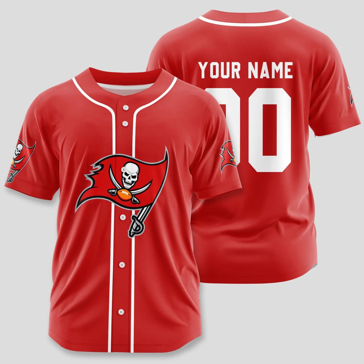 Tampa Bay Buccaneers | Classic Baseball Jersey – Customize Your Name & Number, Your Style! – HuddleStyle.com - Main