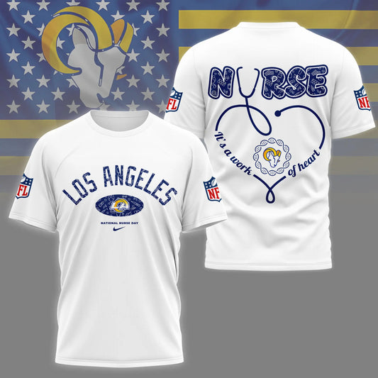 Los Angeles Rams | PREMIUM 3D NURSE APPRECIATION DAY SHIRT NY – HuddleStyle.com - Main
