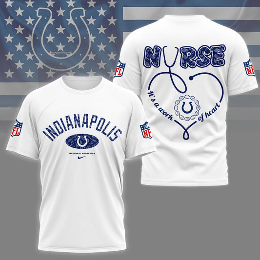 Indianapolis Colts | PREMIUM 3D NURSE APPRECIATION DAY SHIRT NY – HuddleStyle.com - Main