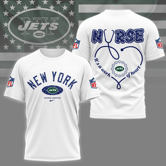 New York Jets | PREMIUM 3D NURSE APPRECIATION DAY SHIRT NY – HuddleStyle.com - Main
