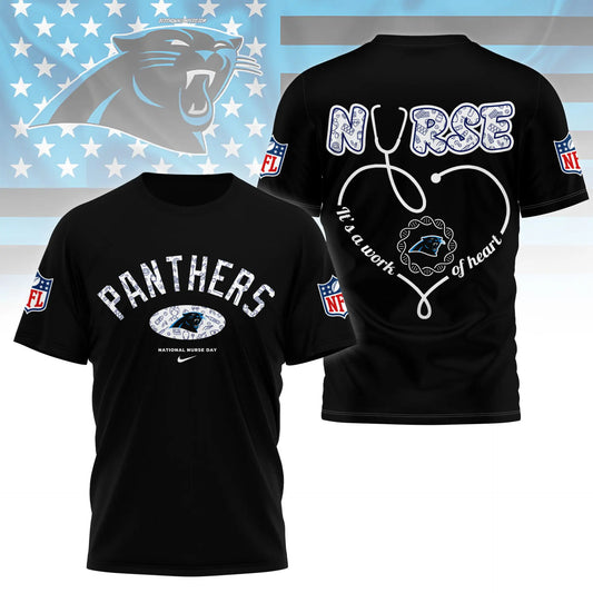 Carolina Panthers | PREMIUM 3D NURSE APPRECIATION DAY SHIRT NY – HuddleStyle.com - Main