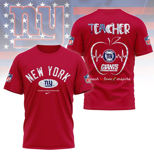 New York Giants |PREMIUM 3D TEACHER APPRECIATION DAY SHIRT NY – HuddleStyle.com - Main
