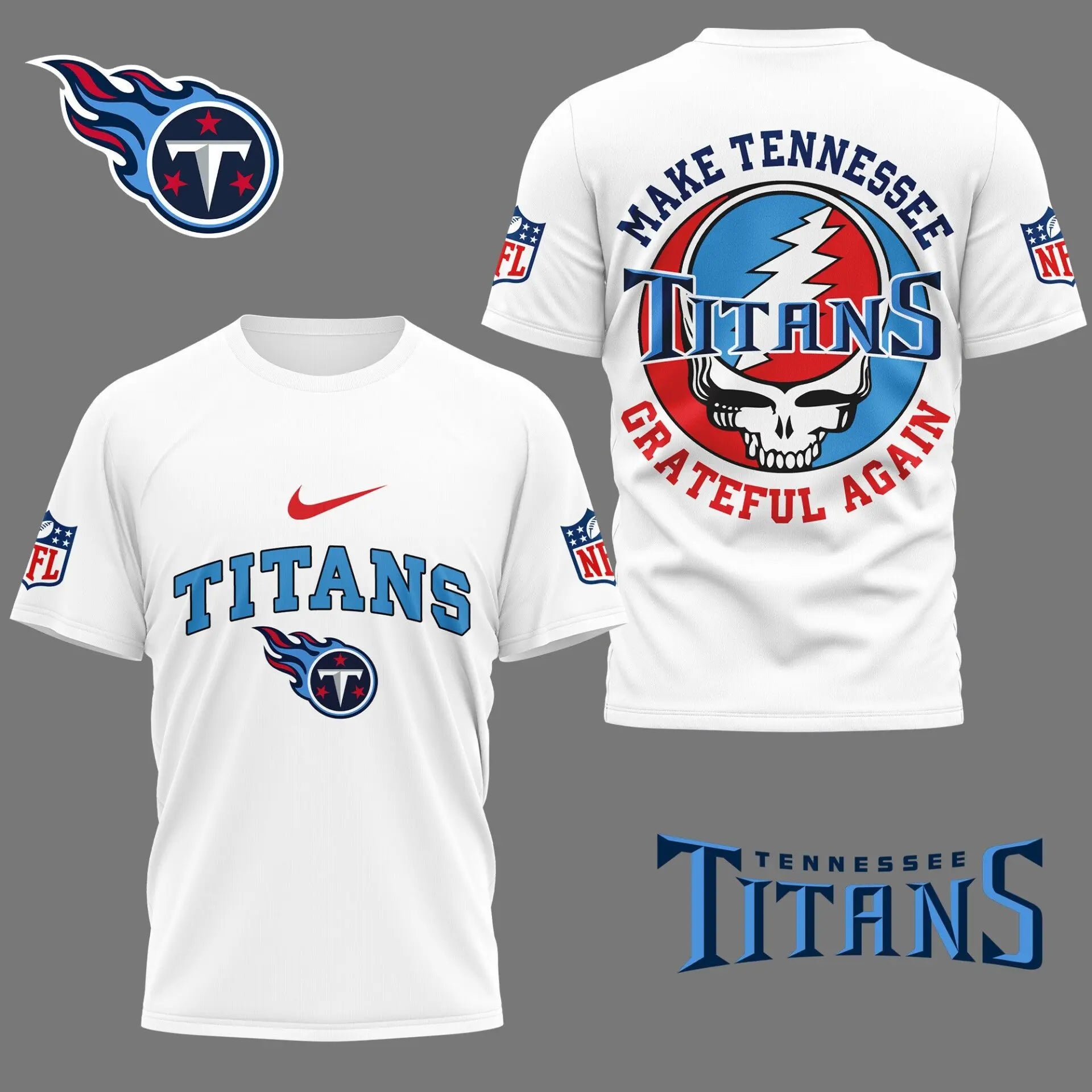 Tennessee Titans | Premium Grateful Game Day 3D Shirt NY – HuddleStyle.com - Image 4