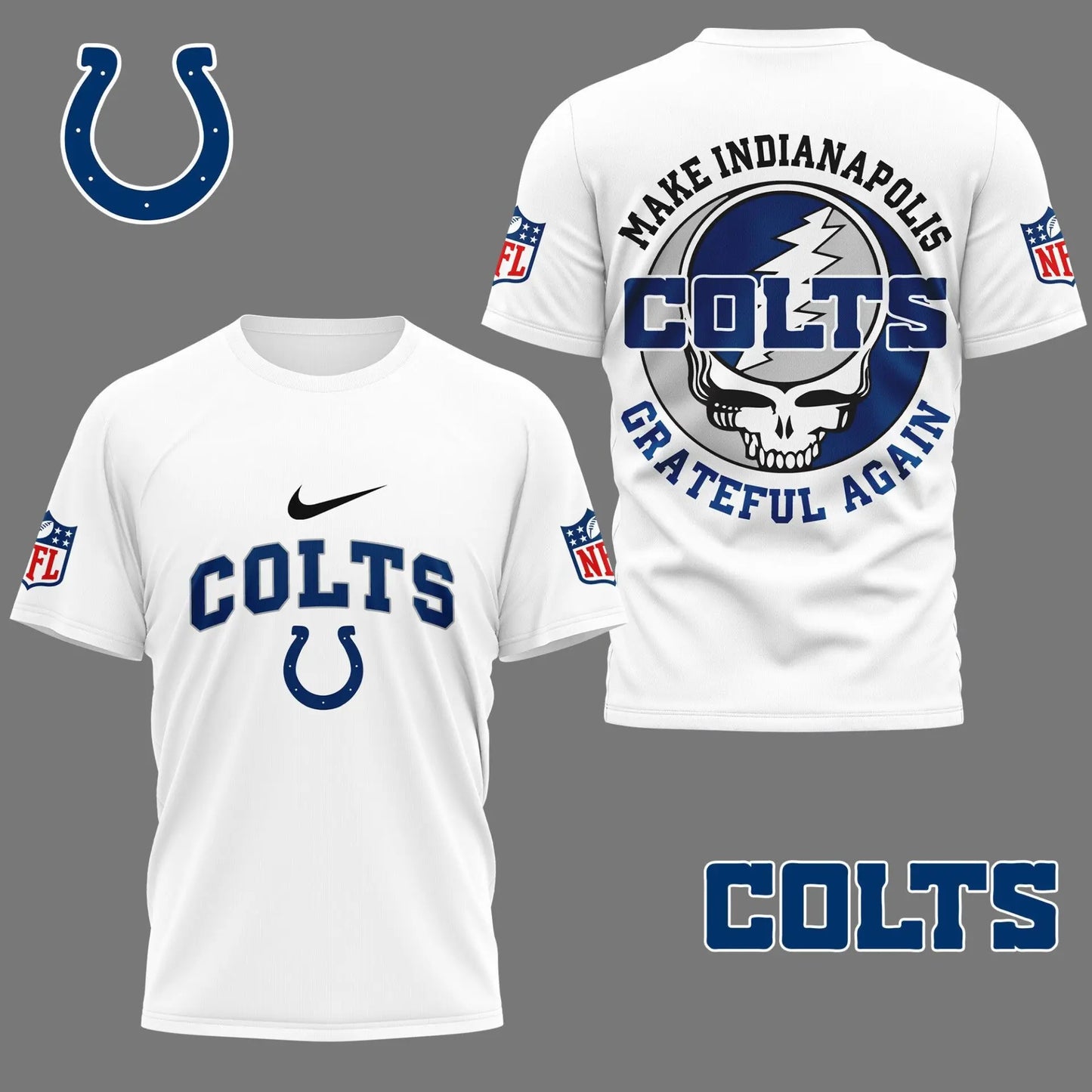 Indianapolis Colts | Premium Grateful Game Day 3D Shirt NY – HuddleStyle.com - Image 4