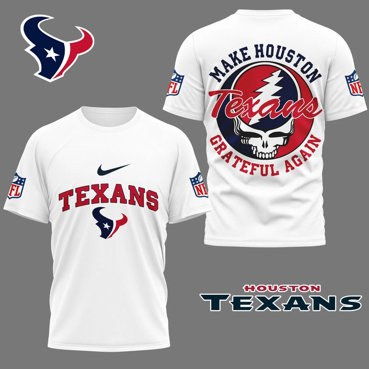 Houston Texans | Premium Grateful Game Day 3D Shirt NY – HuddleStyle.com - Image 4