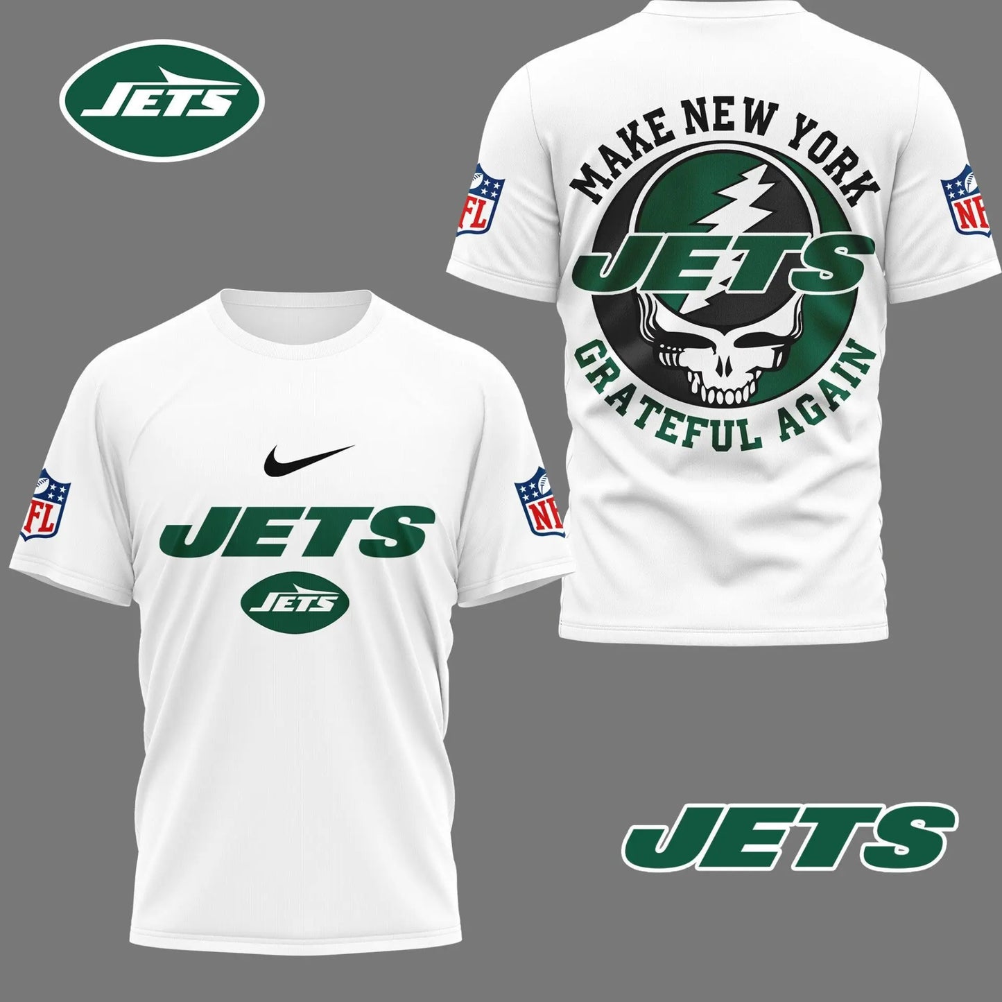 New York Jets | Premium Grateful Game Day 3D Shirt NY – HuddleStyle.com - Image 4
