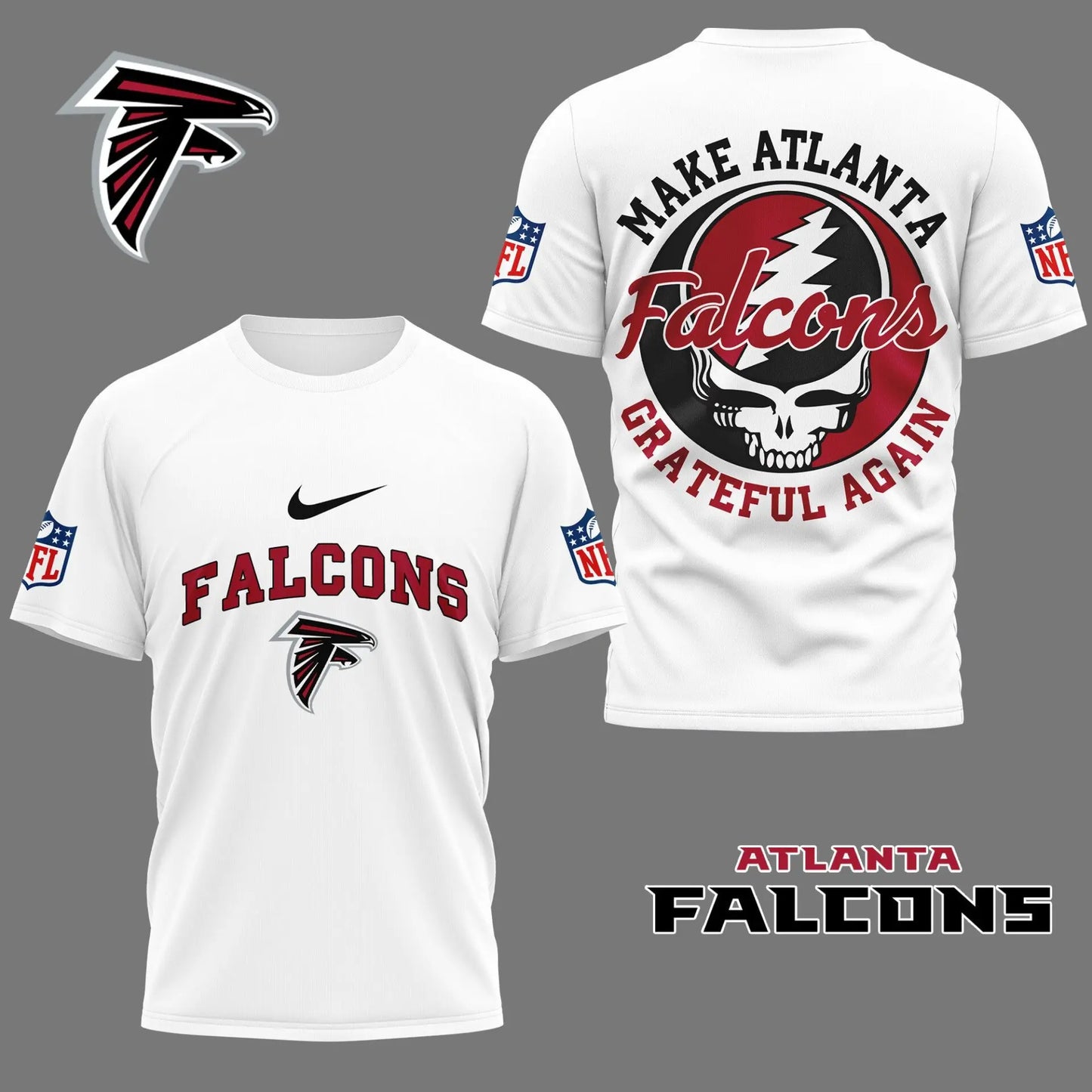 Atlanta Falcons | Premium Grateful Game Day 3D Shirt NY – HuddleStyle.com - Image 3
