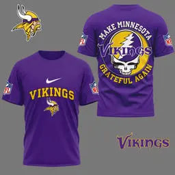 Minnesota Vikings | Premium Grateful Game Day 3D Shirt NY – HuddleStyle.com - Main