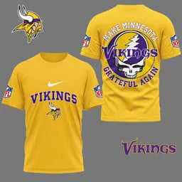 Minnesota Vikings | Premium Grateful Game Day 3D Shirt NY – HuddleStyle.com - Image 3