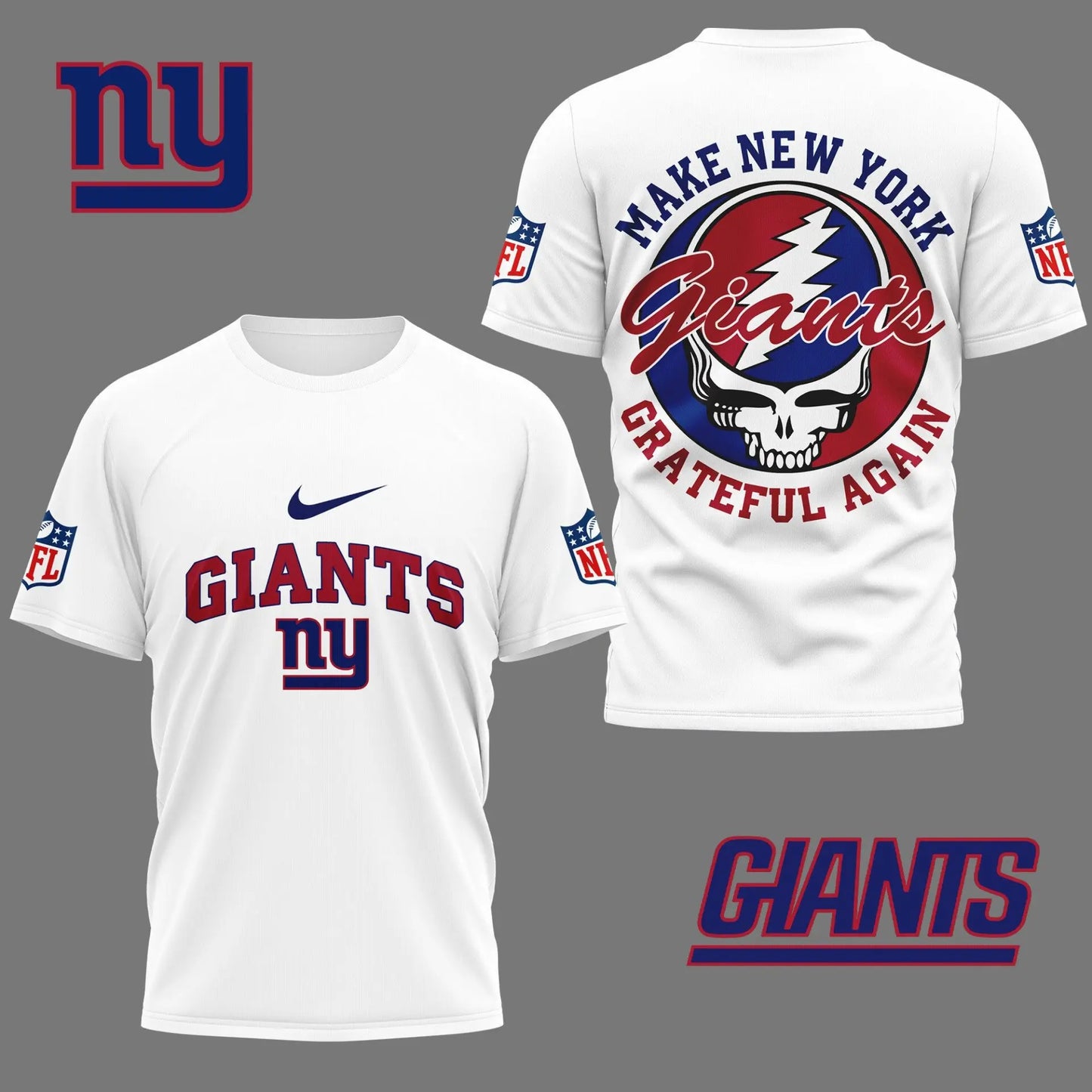New York Giants | Premium Grateful Game Day 3D Shirt NY – HuddleStyle.com - Image 4