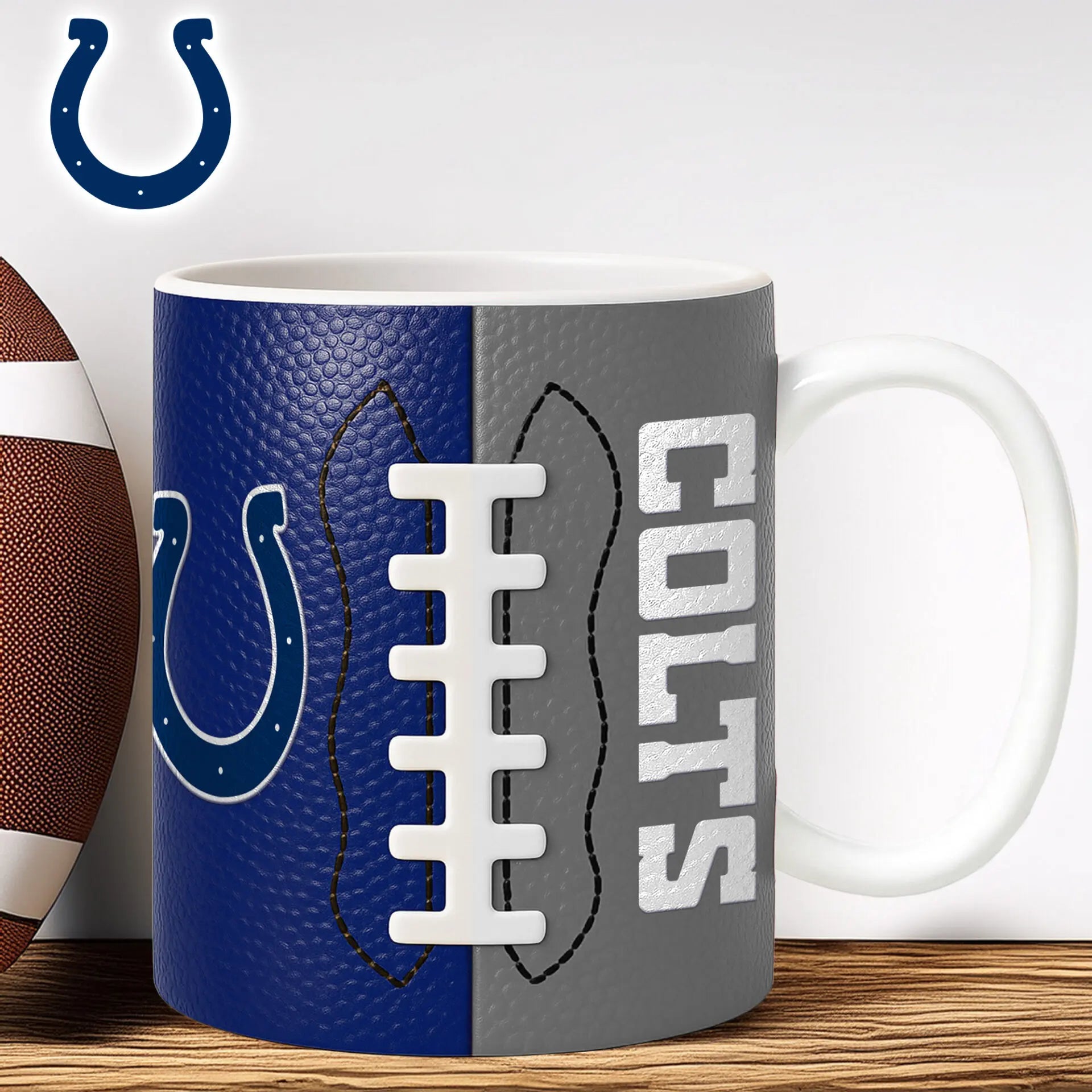 Indianapolis Colts | Premium NFL Split Color Ceramic Mug HI – HuddleStyle.com - Main