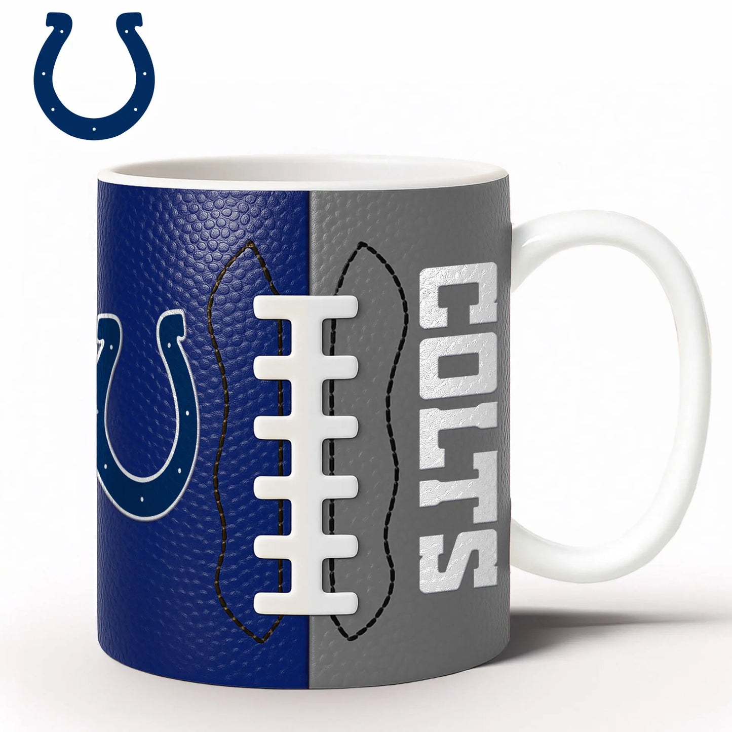 Indianapolis Colts | Premium NFL Split Color Ceramic Mug HI – HuddleStyle.com - Image 2