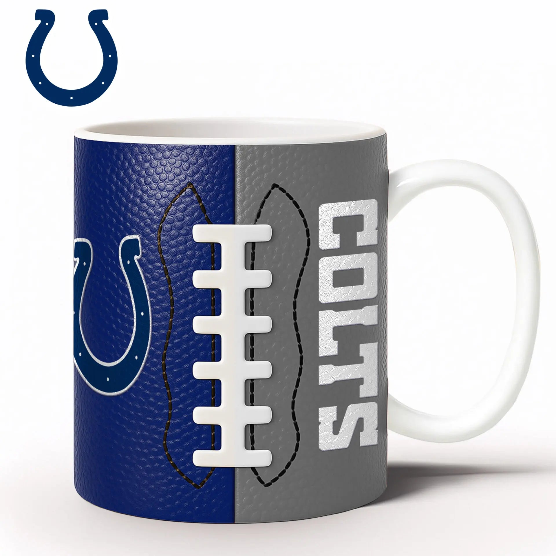 Indianapolis Colts | Premium NFL Split Color Ceramic Mug HI – HuddleStyle.com - Image 2