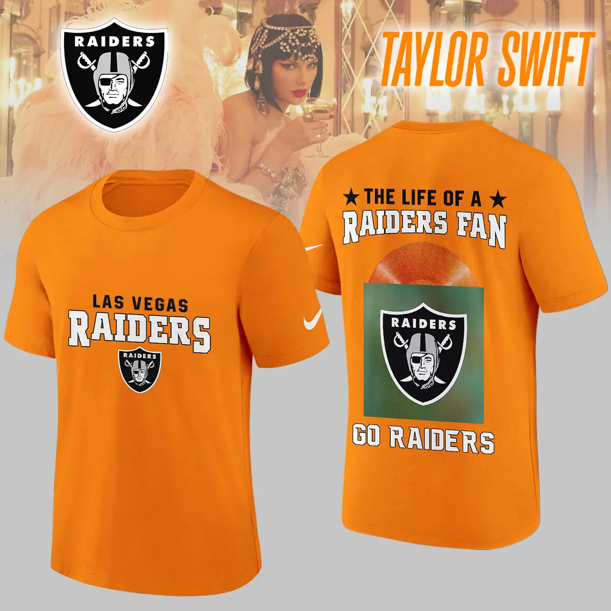 Las Vegas Raiders | Premium NFL x Taylor Swift 3D Shirt HI – HuddleStyle.com - Main