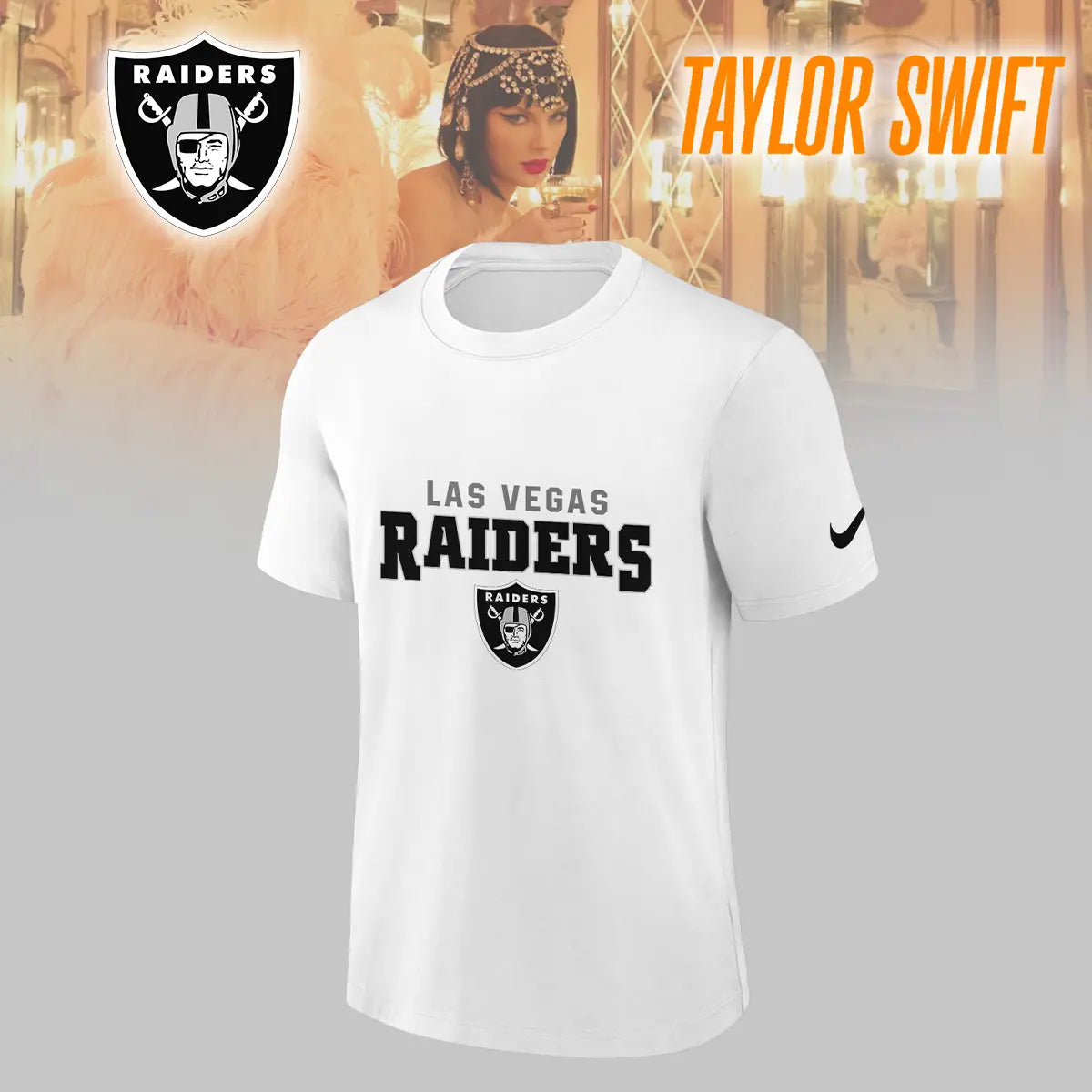 Las Vegas Raiders | Premium NFL x Taylor Swift 3D Shirt HI – HuddleStyle.com - Image 3