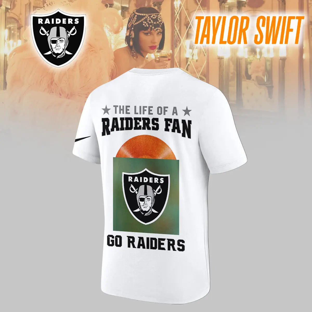 Las Vegas Raiders | Premium NFL x Taylor Swift 3D Shirt HI – HuddleStyle.com - Image 4