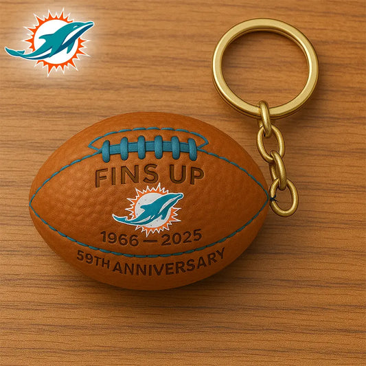 Miami Dolphins | Premium NFL Anniversary Keychain – HuddleStyle.com - Main