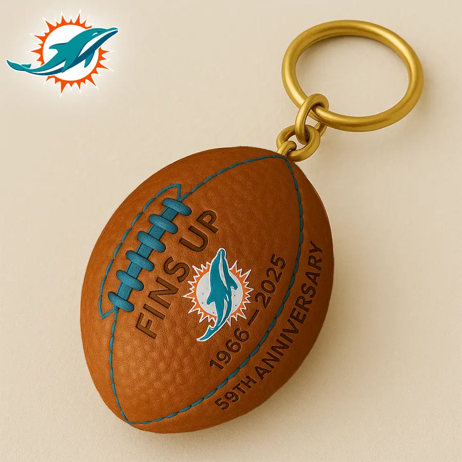 Miami Dolphins | Premium NFL Anniversary Keychain – HuddleStyle.com - Image 3
