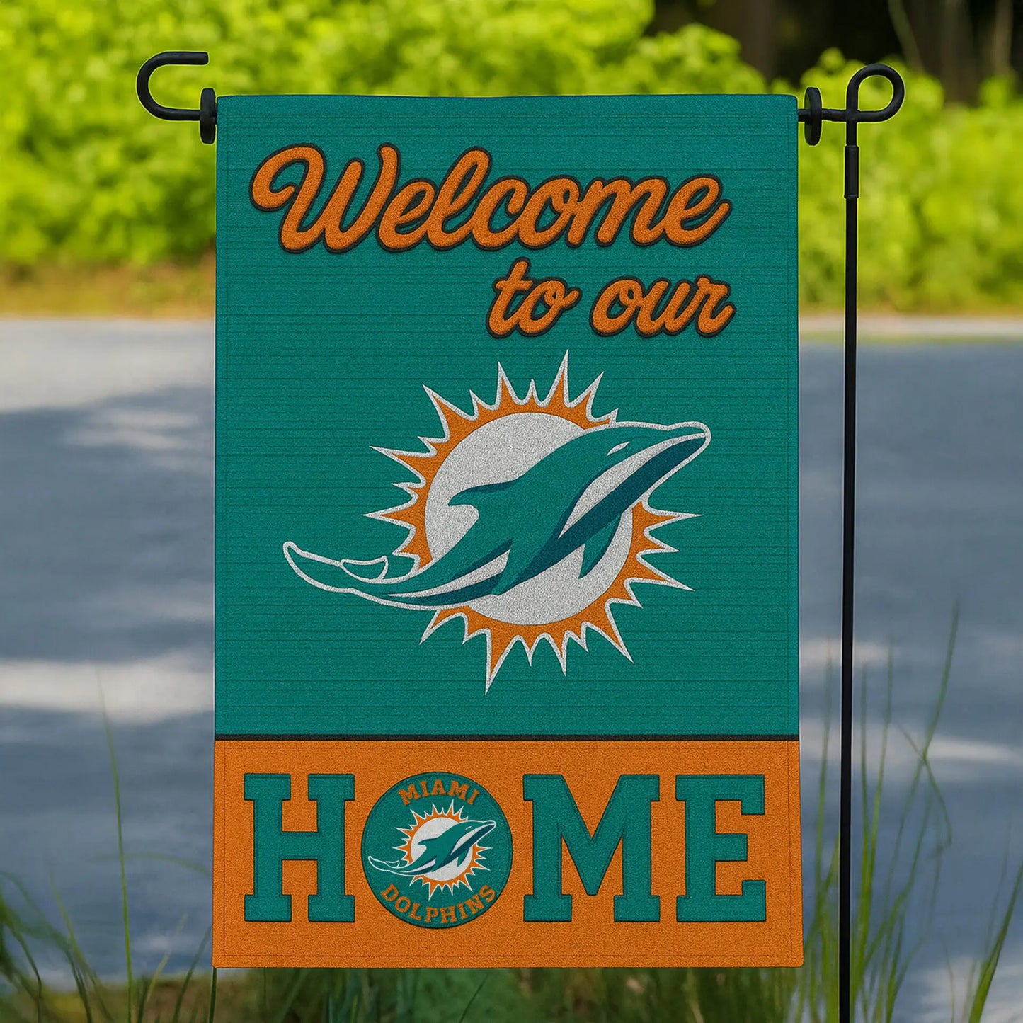 Miami Dolphins | Premium NFL Welcome Home Flag HI – HuddleStyle.com - Main
