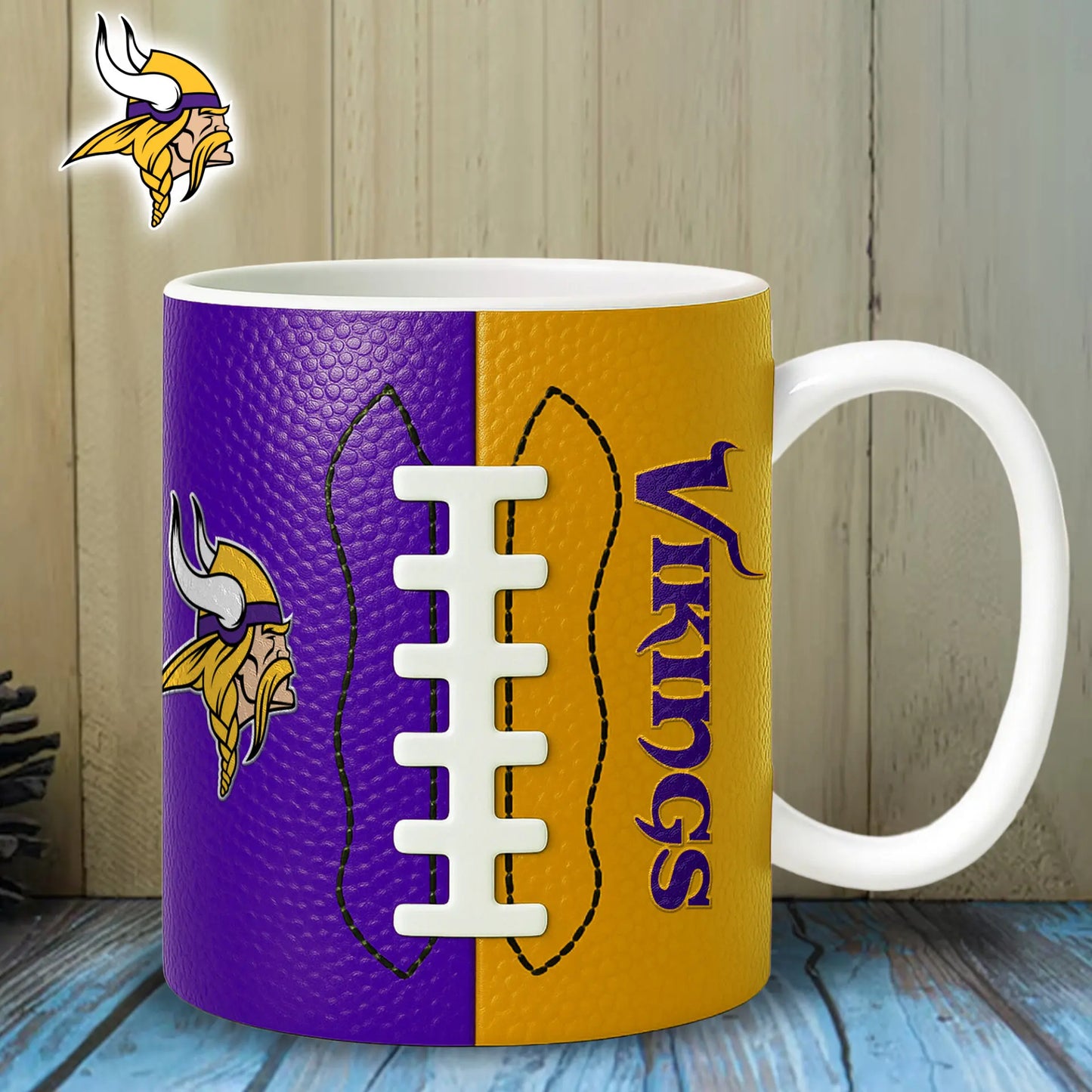 Minnesota Vikings | Premium NFL Split Color Ceramic Mug HI – HuddleStyle.com - Image 3