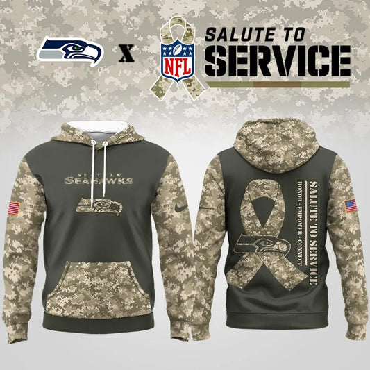 Seattle Seahawks | Premium NFL Salute to Service Hoodie MM – HuddleStyle.com - Main