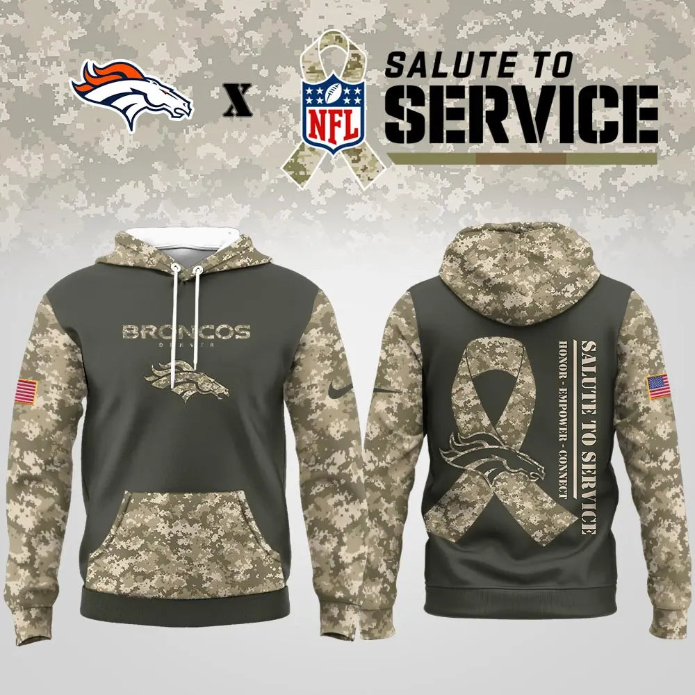Denver Broncos | Premium NFL Salute to Service Hoodie MM – HuddleStyle.com - Main