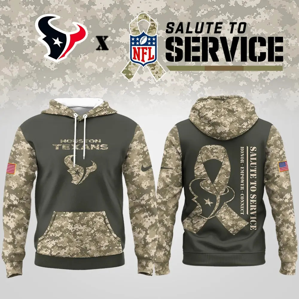 Houston Texans | Premium NFL Salute to Service Hoodie MM – HuddleStyle.com - Main