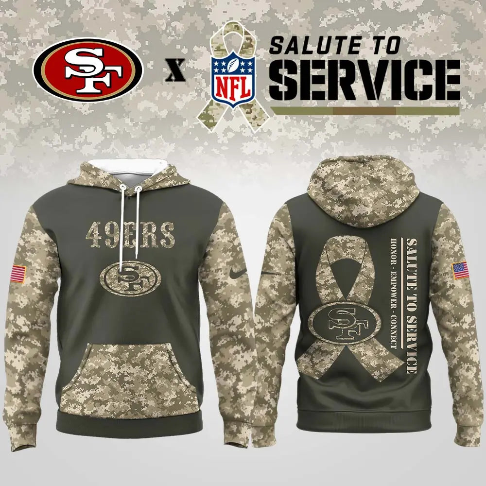 San Francisco 49ers | Premium NFL Salute to Service Hoodie MM – HuddleStyle.com - Main