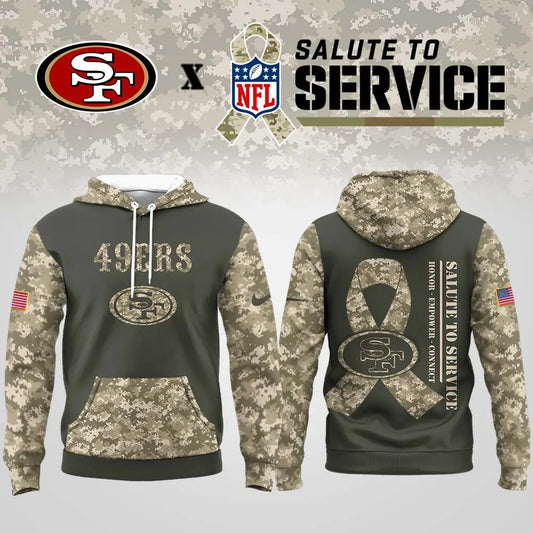 San Francisco 49ers | Premium NFL Salute to Service Hoodie MM – HuddleStyle.com - Main