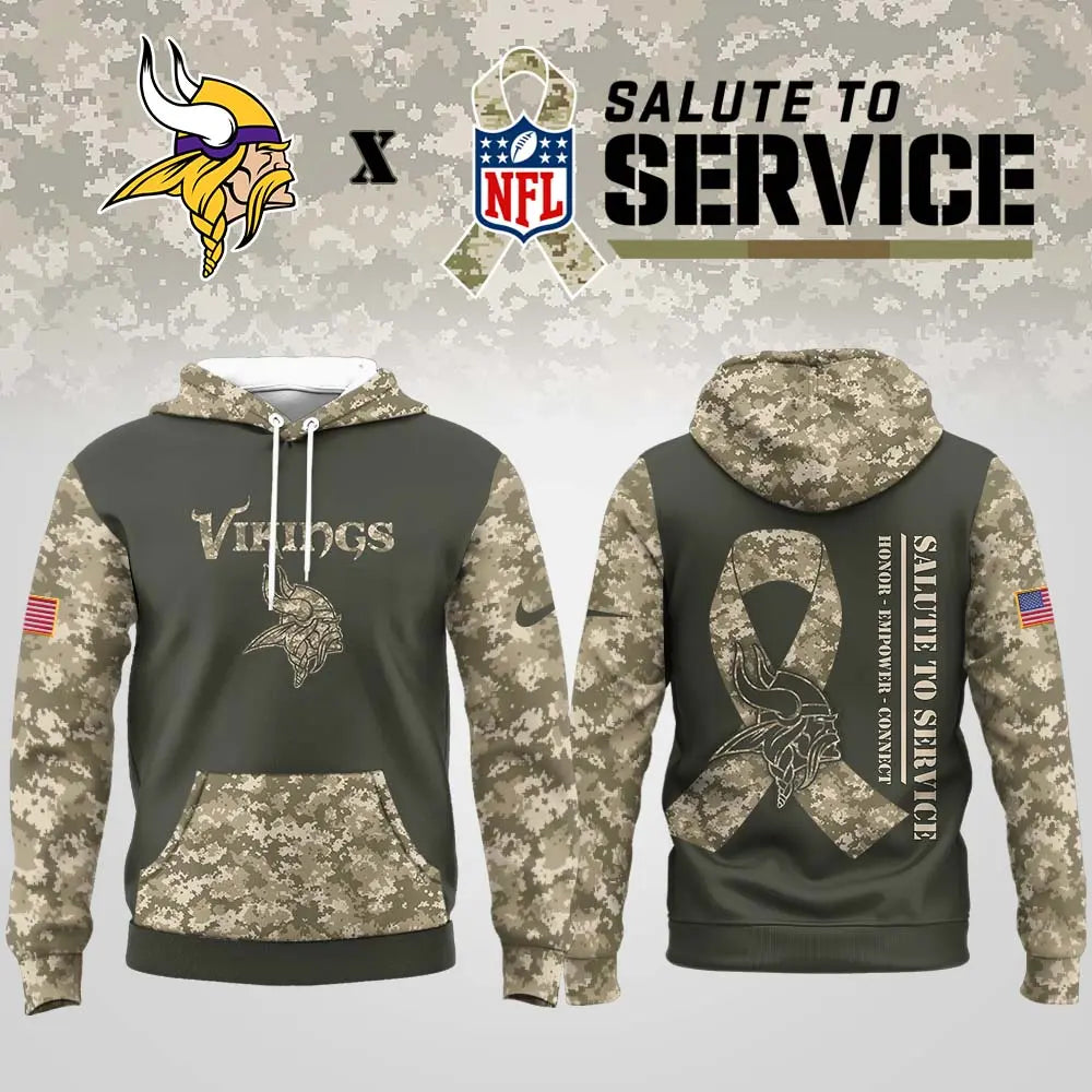Minnesota Vikings | Premium NFL Salute to Service Hoodie MM – HuddleStyle.com - Main