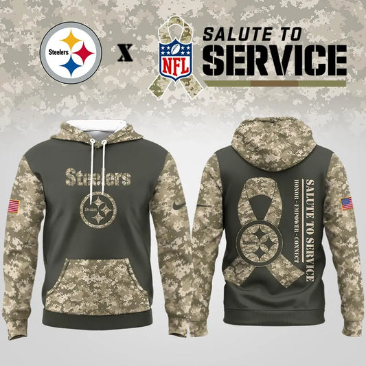 Pittsburgh Steelers | Premium NFL Salute to Service Hoodie MM – HuddleStyle.com - Main