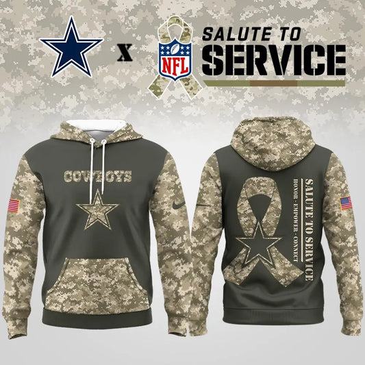 Dallas Cowboys | Premium NFL Salute to Service Hoodie MM – HuddleStyle.com - Main