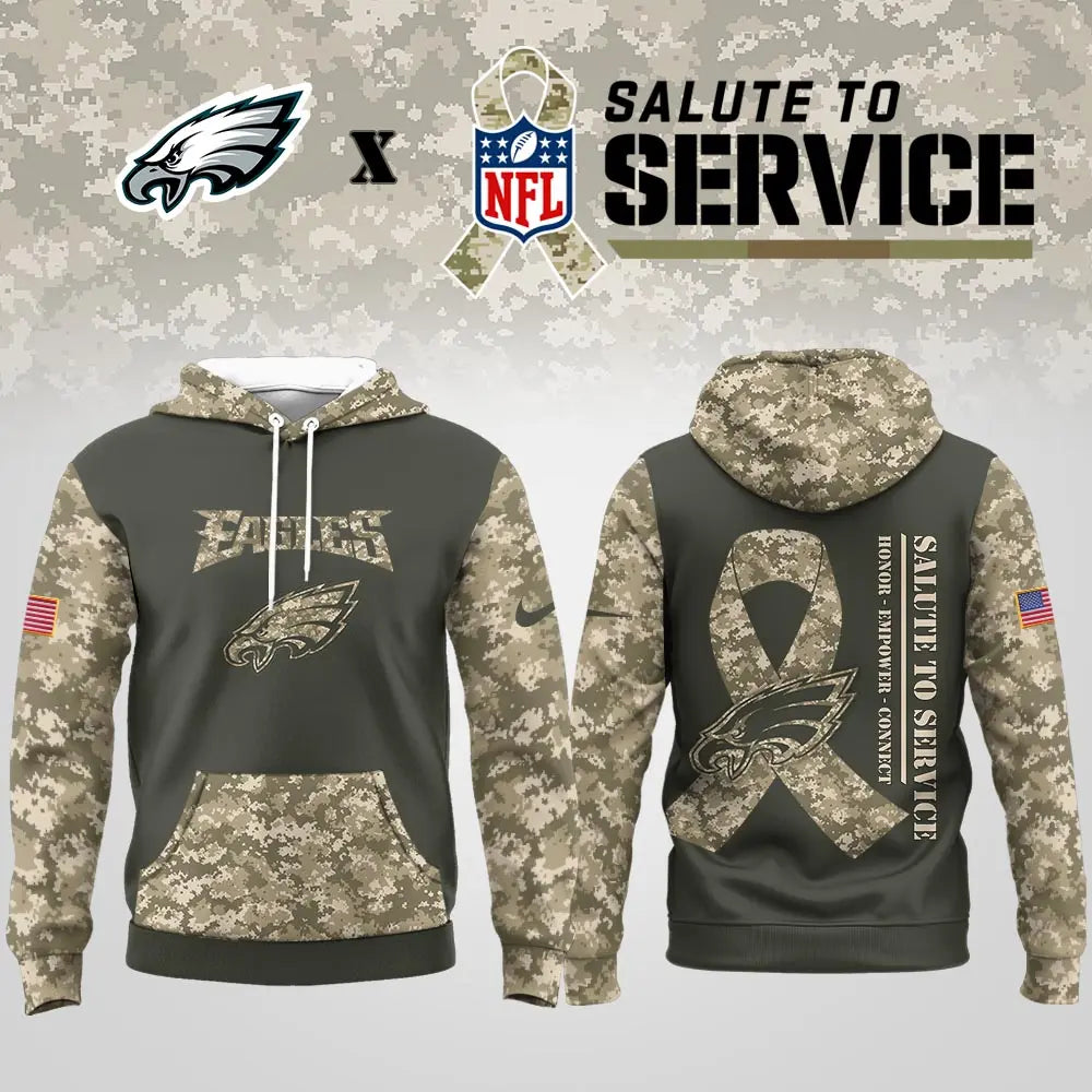 Philadelphia Eagles | Premium NFL Salute to Service Hoodie MM – HuddleStyle.com - Main