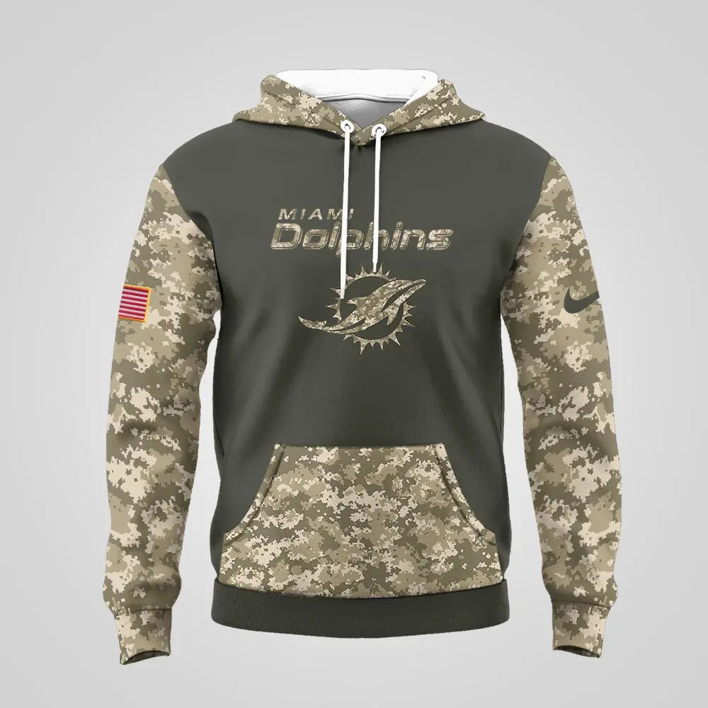 Miami Dolphins | Premium NFL Salute to Service Hoodie MM – HuddleStyle.com - Image 2