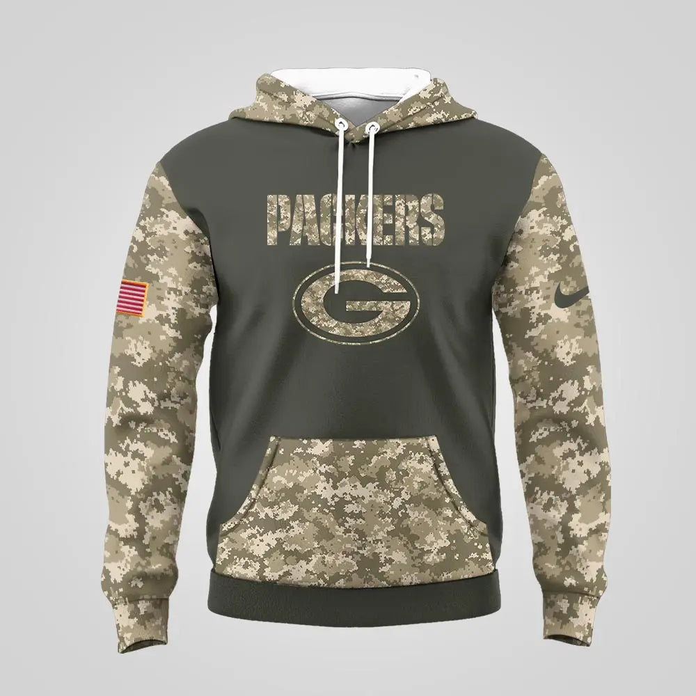 Green Bay Packers | Premium NFL Salute to Service Hoodie MM – HuddleStyle.com - Image 3