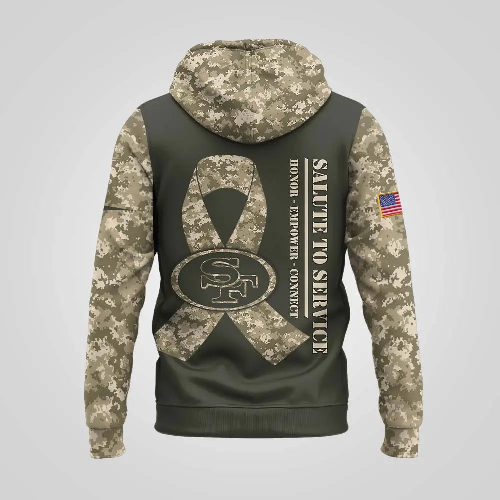 San Francisco 49ers | Premium NFL Salute to Service Hoodie MM – HuddleStyle.com - Image 3