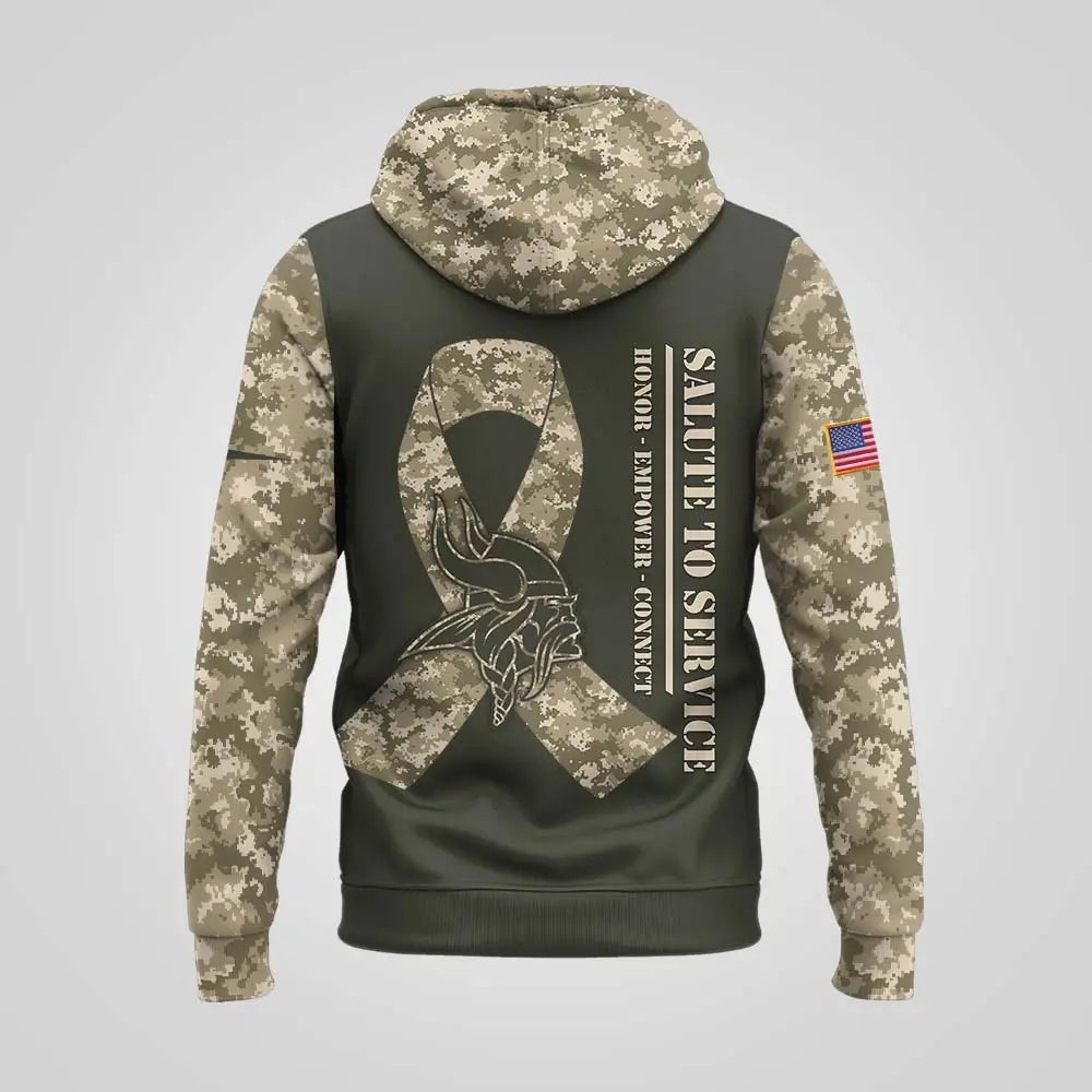 Minnesota Vikings | Premium NFL Salute to Service Hoodie MM – HuddleStyle.com - Image 2