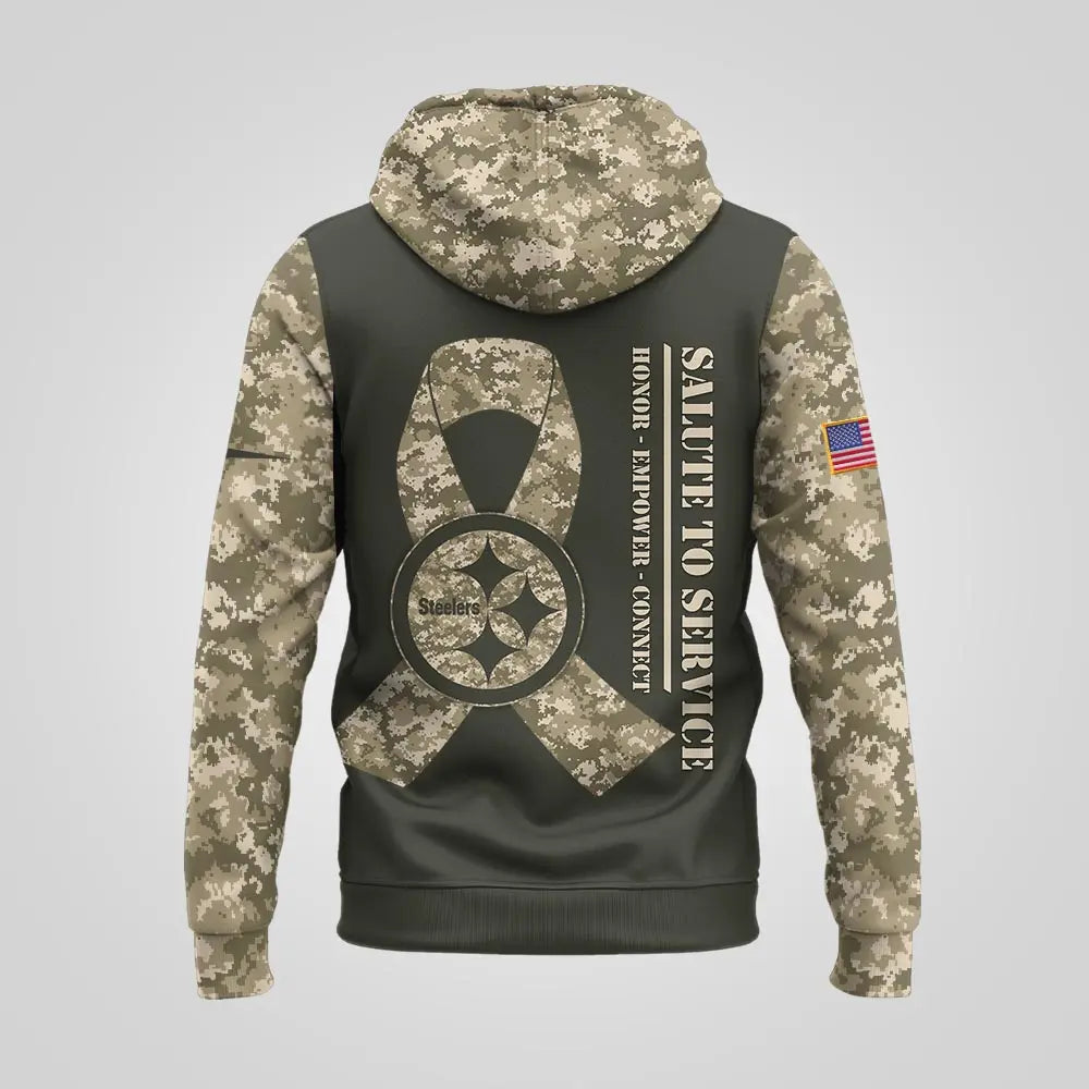 Pittsburgh Steelers | Premium NFL Salute to Service Hoodie MM – HuddleStyle.com - Image 2