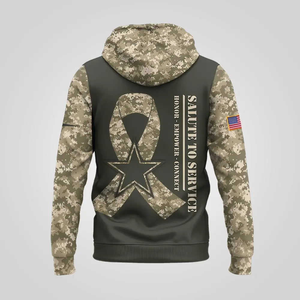 Dallas Cowboys | Premium NFL Salute to Service Hoodie MM – HuddleStyle.com - Image 2