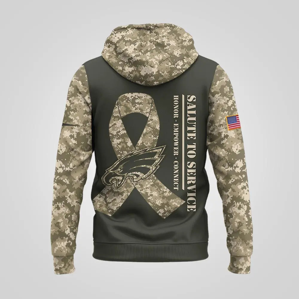 Philadelphia Eagles | Premium NFL Salute to Service Hoodie MM – HuddleStyle.com - Image 2